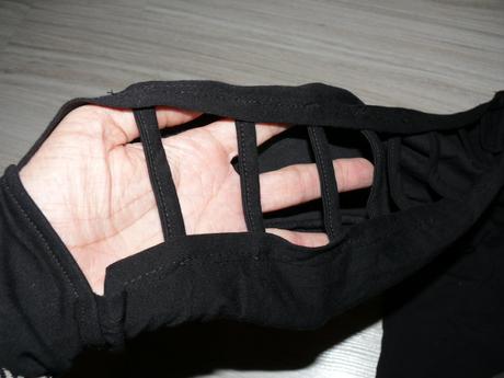 Elastické čierne tričko m/l, m