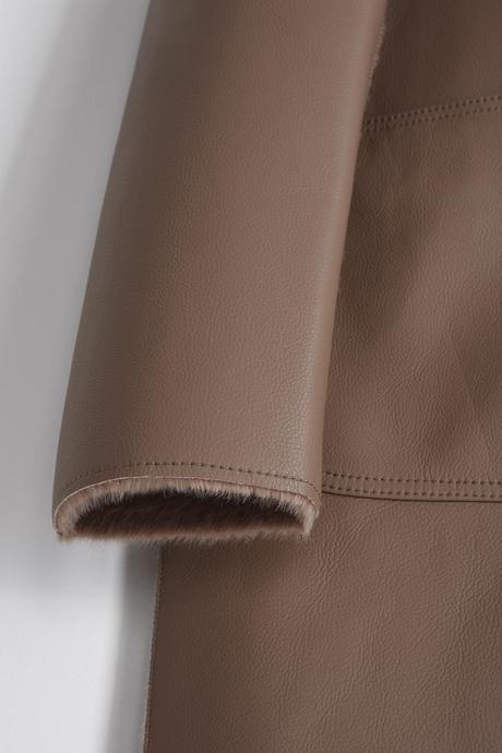 Stylovy kozeny kabat obojstranny, m