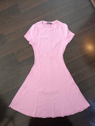 Ružové áčkové šaty, s