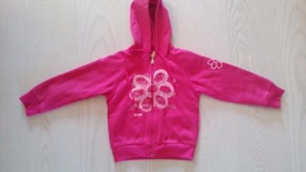 Ružová mikina na zips, 110