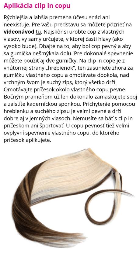 Clip in príčesok cop/vrkoč japonský kanekalon, 