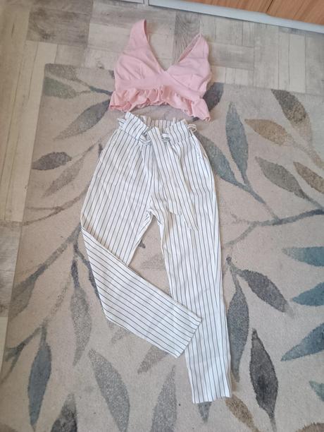 Dámske pásikavé nohavice, veľ. s, s