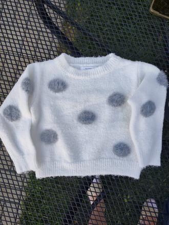 Sveter reserved so sivymi bodkami top stav, reserved,80