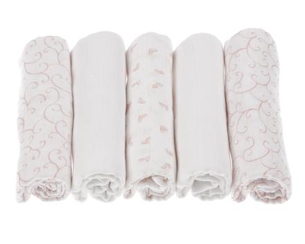 Bavl. plienky motherhood classics ružové 5ks, 