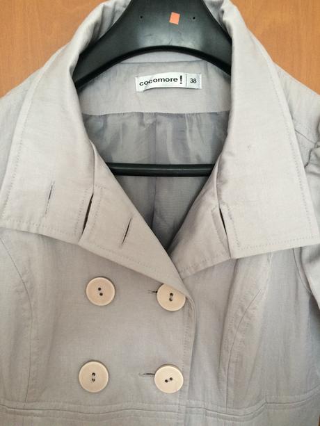 Prechodný šedý - sivý kabátik 38, m