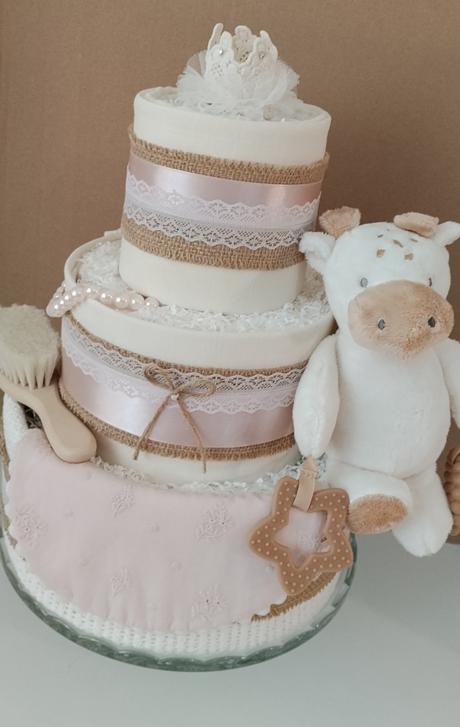 Plienková torta ružové pohladenie - pre dievčatko,