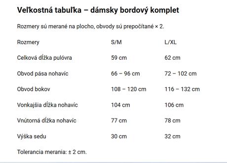 Dámsky rebrovaný komplet, l / m / s / xl