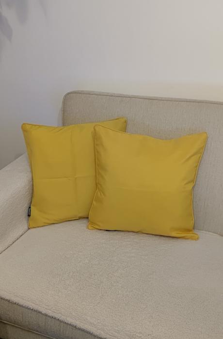 Obliečky na vankúš horčicovej farby, 