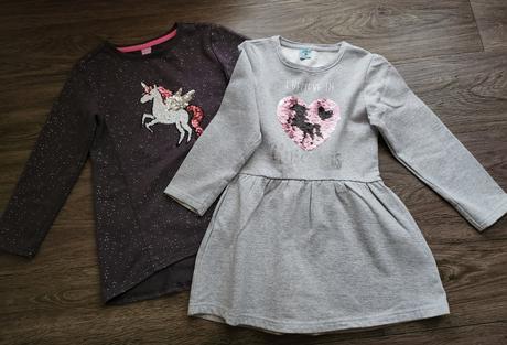 2x teplákové šaty jednorožec, dopodopo,122