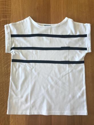 Jacadi tričko s tromi modrými pásmi, jacadi,140