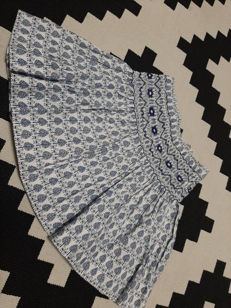 Nádherná vyšívaná suknička ako modrotlač z thajska, 104