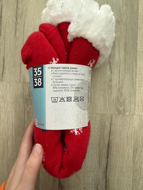 Vianočné zateplené ponožky, 37