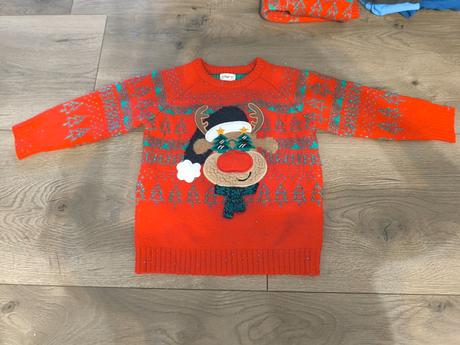 Vianočné svietiace svetre, vhodné pre dvojičky, f&f,98