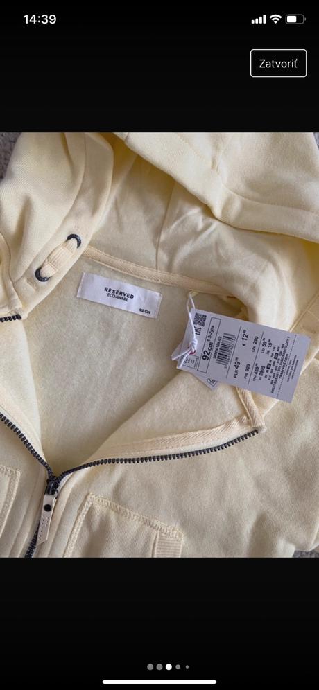 Mikina na zips, reserved,92