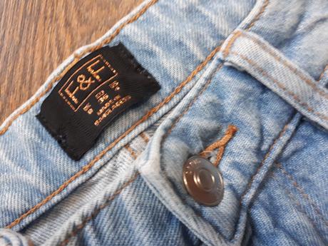 Mom fit rifle vysoky pas roztrhane vel s - 36, f&f,36