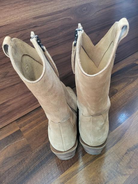 Semišové kozačky marco, 38