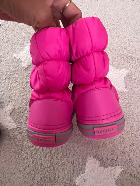 Zimne ružové crocs topánky 25, crocs,25