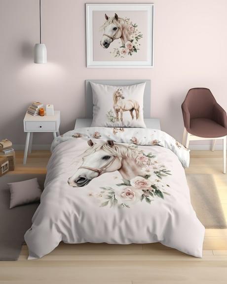 Obliečky 140x200 kôň romantic - skladom, šírka (cm): 140,dĺžka (cm): 200