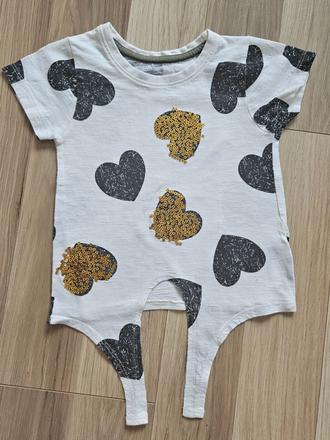 Tričko so zaväzovaním v predu, st. bernard,98