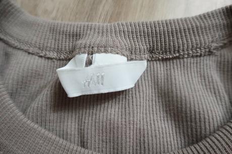 Vrúbkované tričko h&m, h&m,l