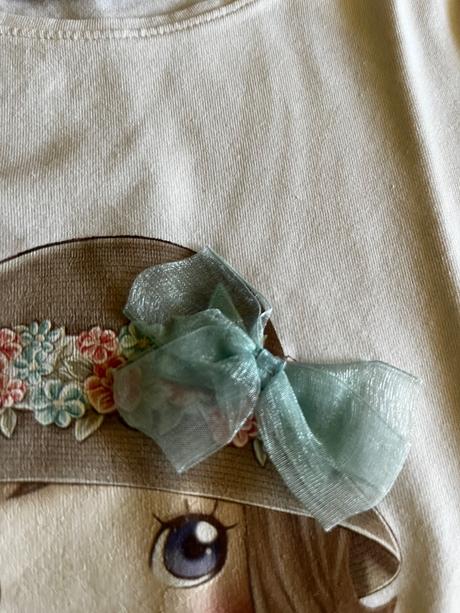 Tričko s dievčatkom s 3d mašľou 122/128, mayoral,122