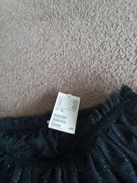 Čierna sukňa s trblietkami 170, h&m,170