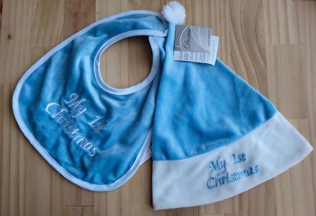 Vianočný set čiapka+podbradník, 68 / 74