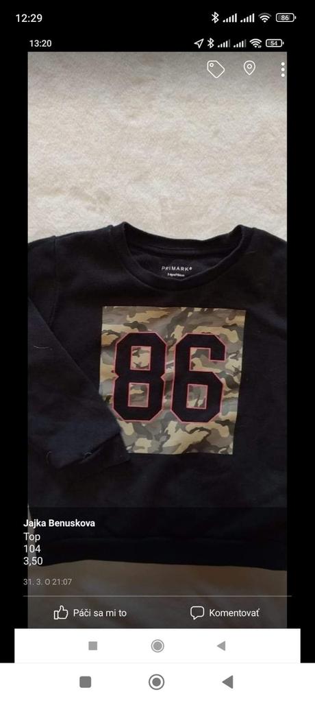 Mikina 86, primark,104