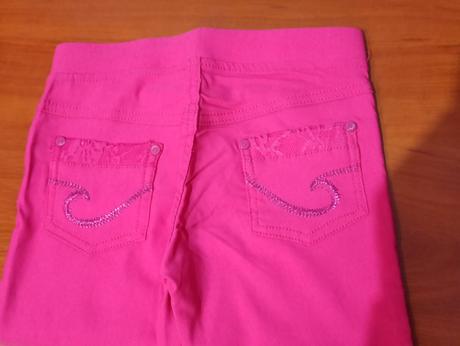 Krásne ružové legínové nohavice 122/128, 122