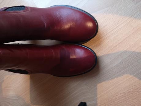 Tmavočervené čižmy, ecco,38