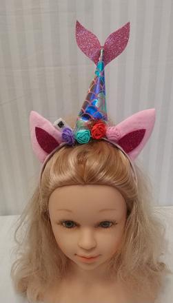 Svietiaca čelenka ružová - morská víla č. 4, 