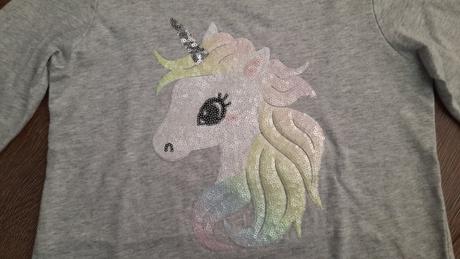 Legíny + tričko unicorn v.128/134, h&m,128