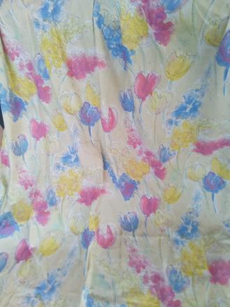 Závesy 2ks s kvetinovým vzorom, 