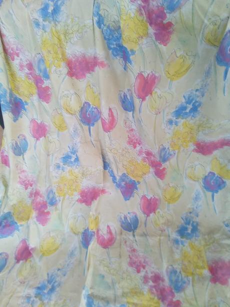 Závesy 2ks s kvetinovým vzorom, 