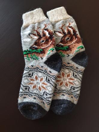 Teplé vlnené ponožky + darček, 37