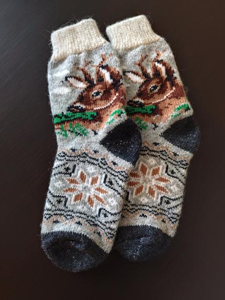 Teplé vlnené ponožky + darček, 37