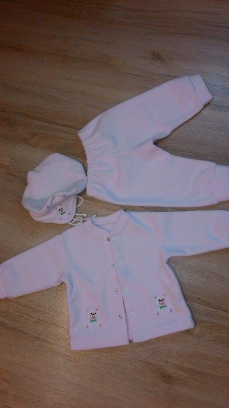 Teplá flaušova súprava s baretkou, 3 komplet., richelieu,74