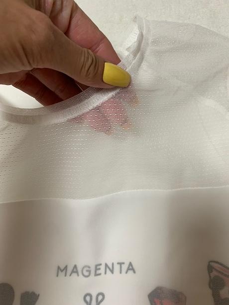 Tenké tričko s tylom zn. magenta, l / m