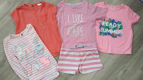 Dievčenské tričká + kraťasy, 86–98