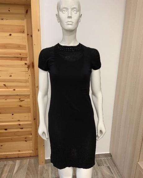 Značkové úpletové šaty s náhrdelníkom, h&m,s