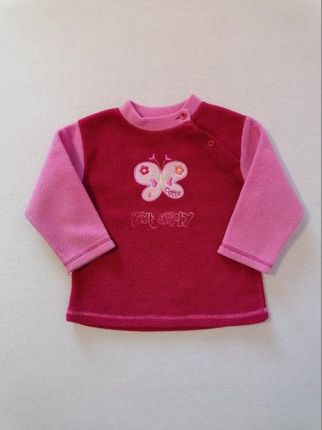 Flisova mikina ruzovo-cervena, 86