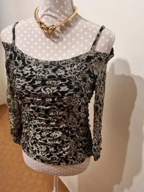 Slávnostný čierny čipkový top joseph ribkoff - s, s