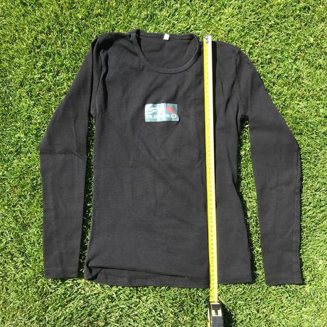 Čierne tričko s dlhým rukávom - retro, l