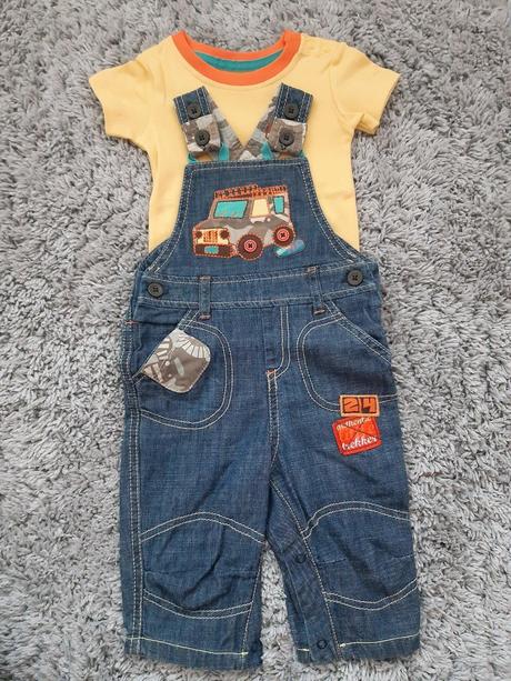 Riflíky na traky + bodynko marks & spencer, marks & spencer,68