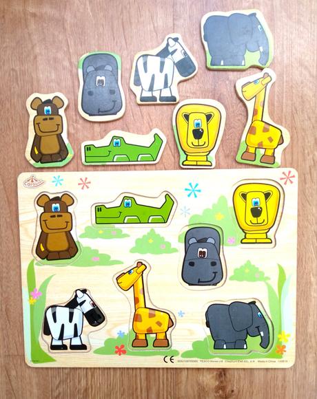 Drevené puzzle zvieratká, 