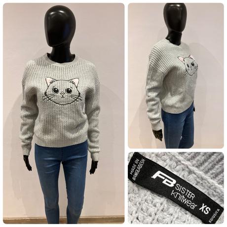 Dámsky sveter s mačkou (xs), xs