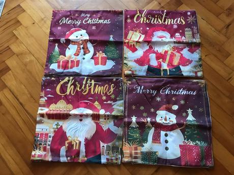 Vianočné obliečky na vankúše - 4 kusy, 