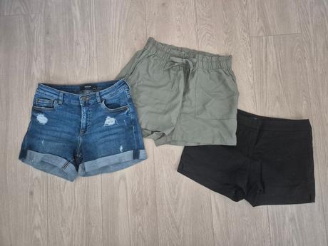 3x sortky, h&m,xs