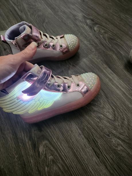 Svietiace skechers wings pink, skechers,31