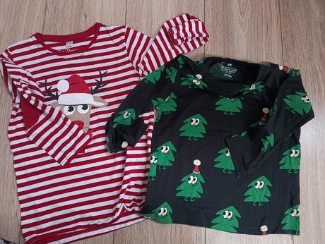 Vianočné tričká, h&m,116